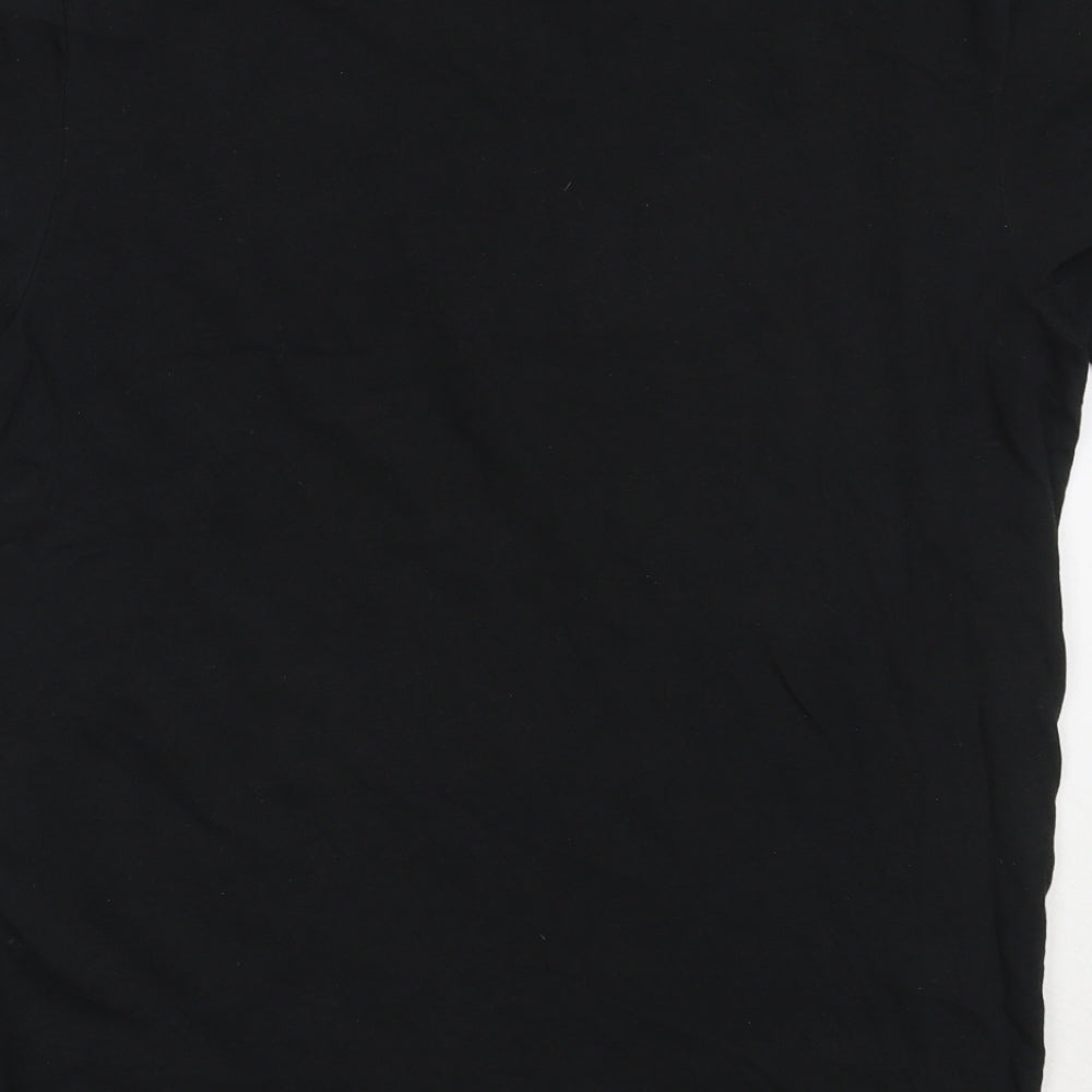 Primark Mens Black  Cotton  T-Shirt Size L Round Neck  - stranger things