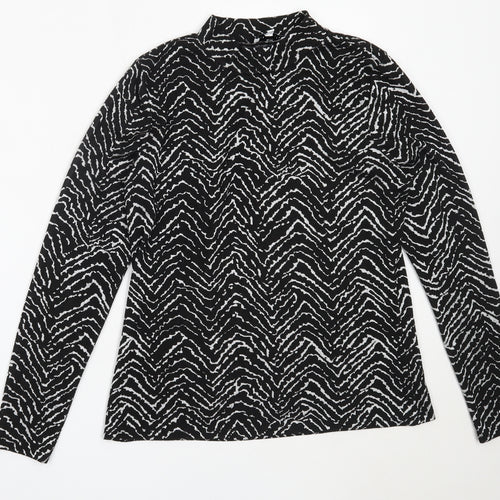 Warehouse Womens Black High Neck  Polyester Pullover Jumper Size 14
