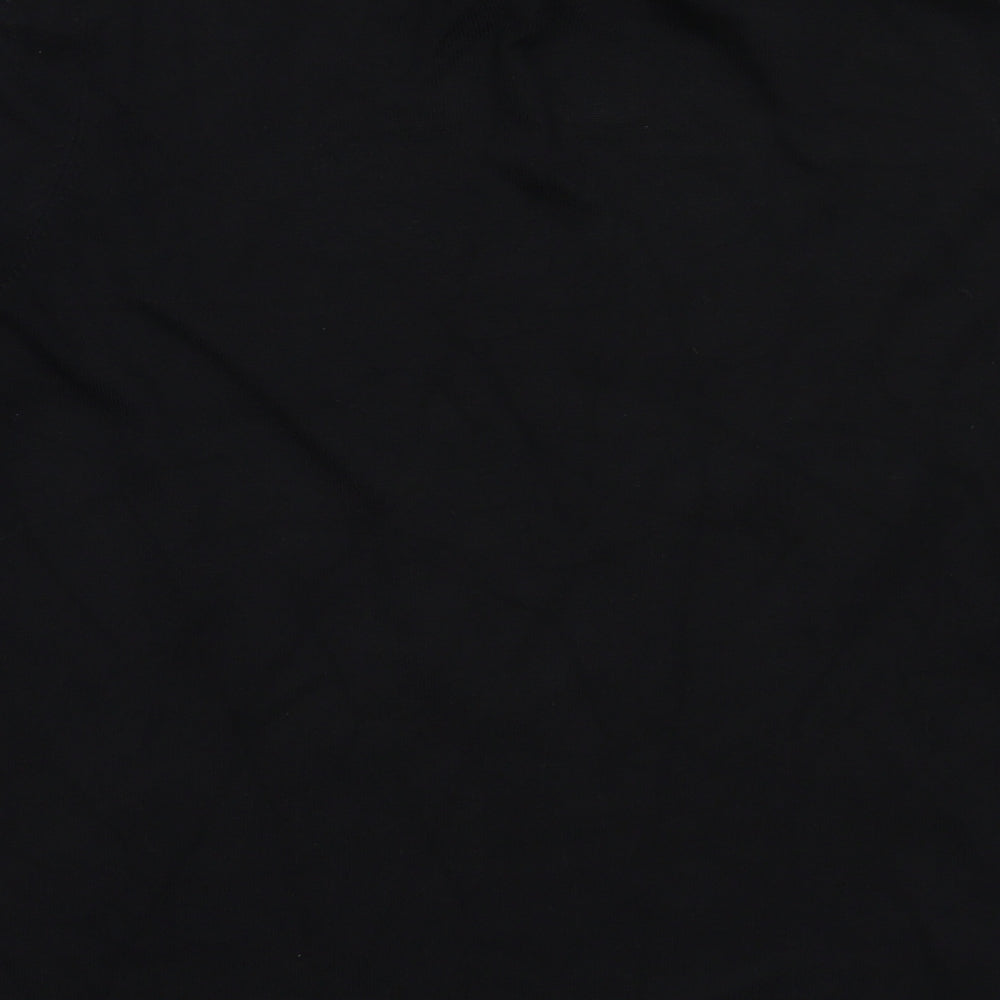 Papaya Womens Black Collared  Viscose Pullover Jumper Size 14