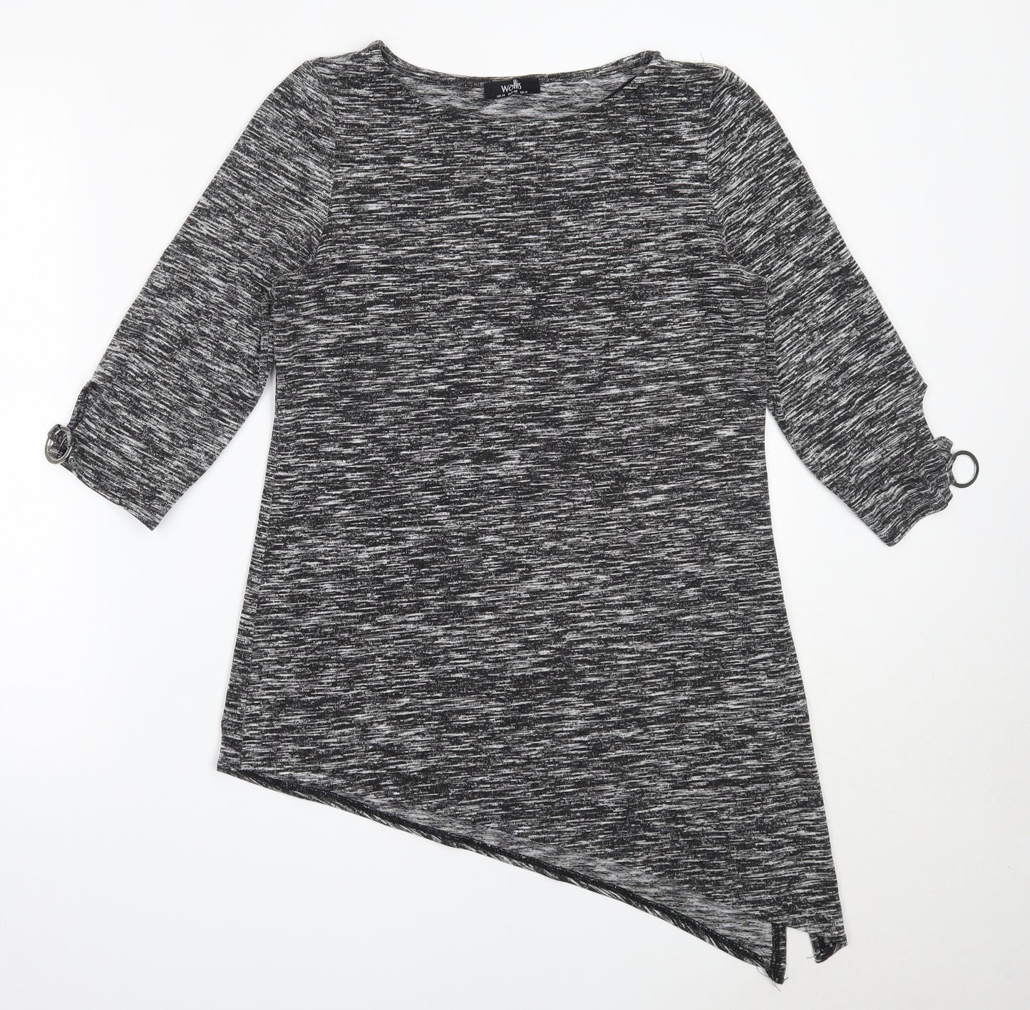 Wallis Womens Grey Round Neck  Polyester Pullover Jumper Size 14