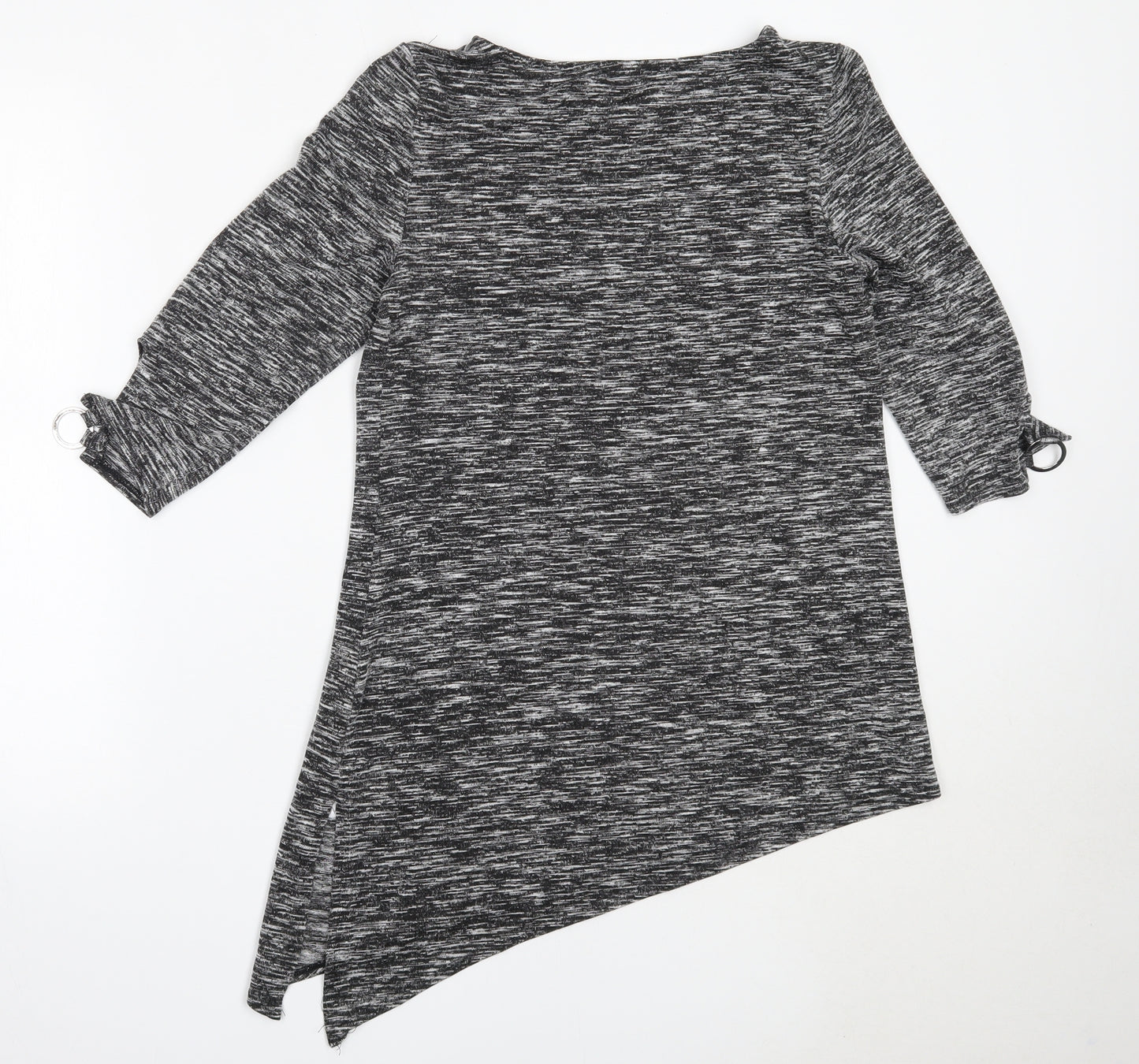 Wallis Womens Grey Round Neck  Polyester Pullover Jumper Size 14