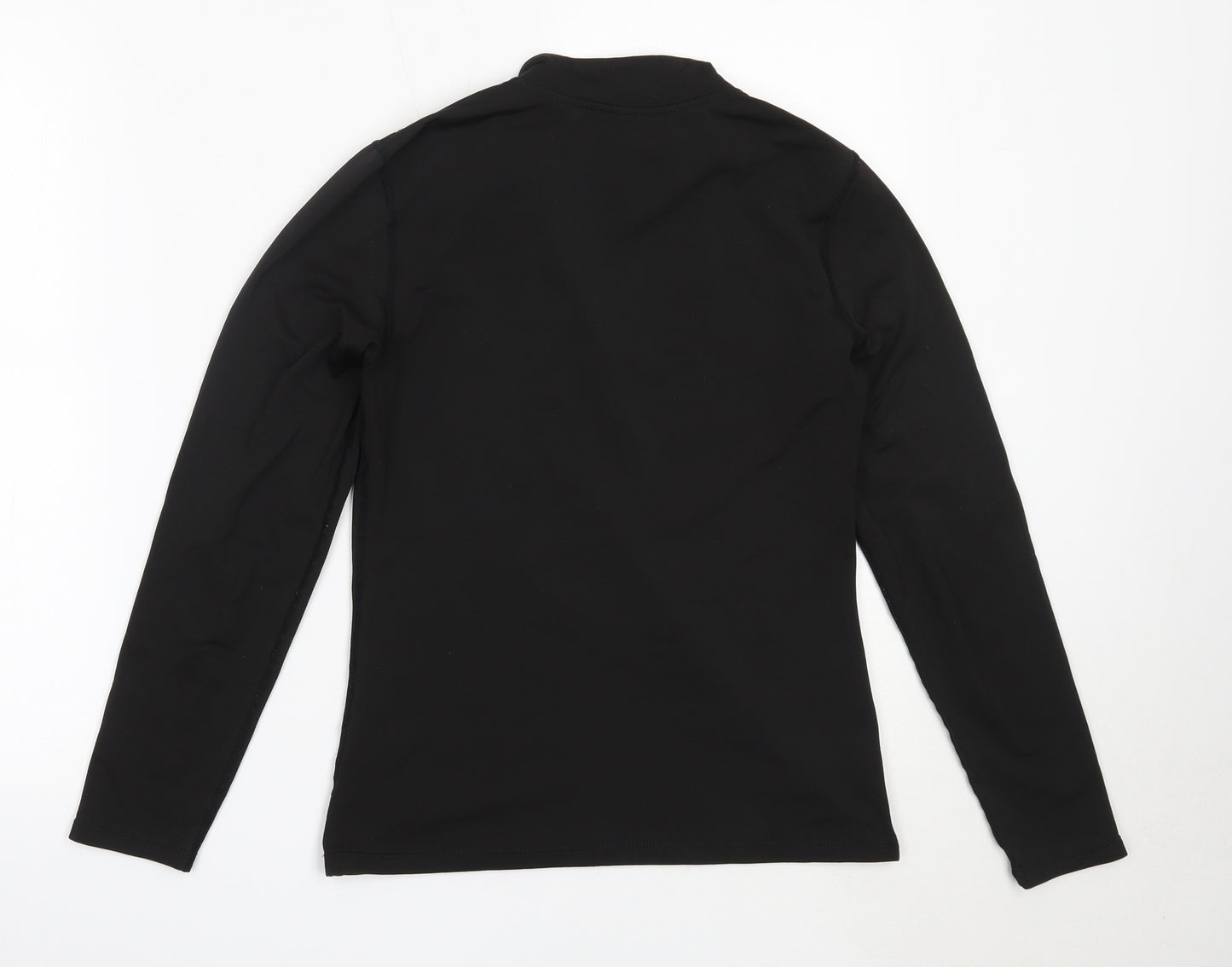 PRETTYLITTLETHING Womens Black  Polyester Henley Sweatshirt Size M