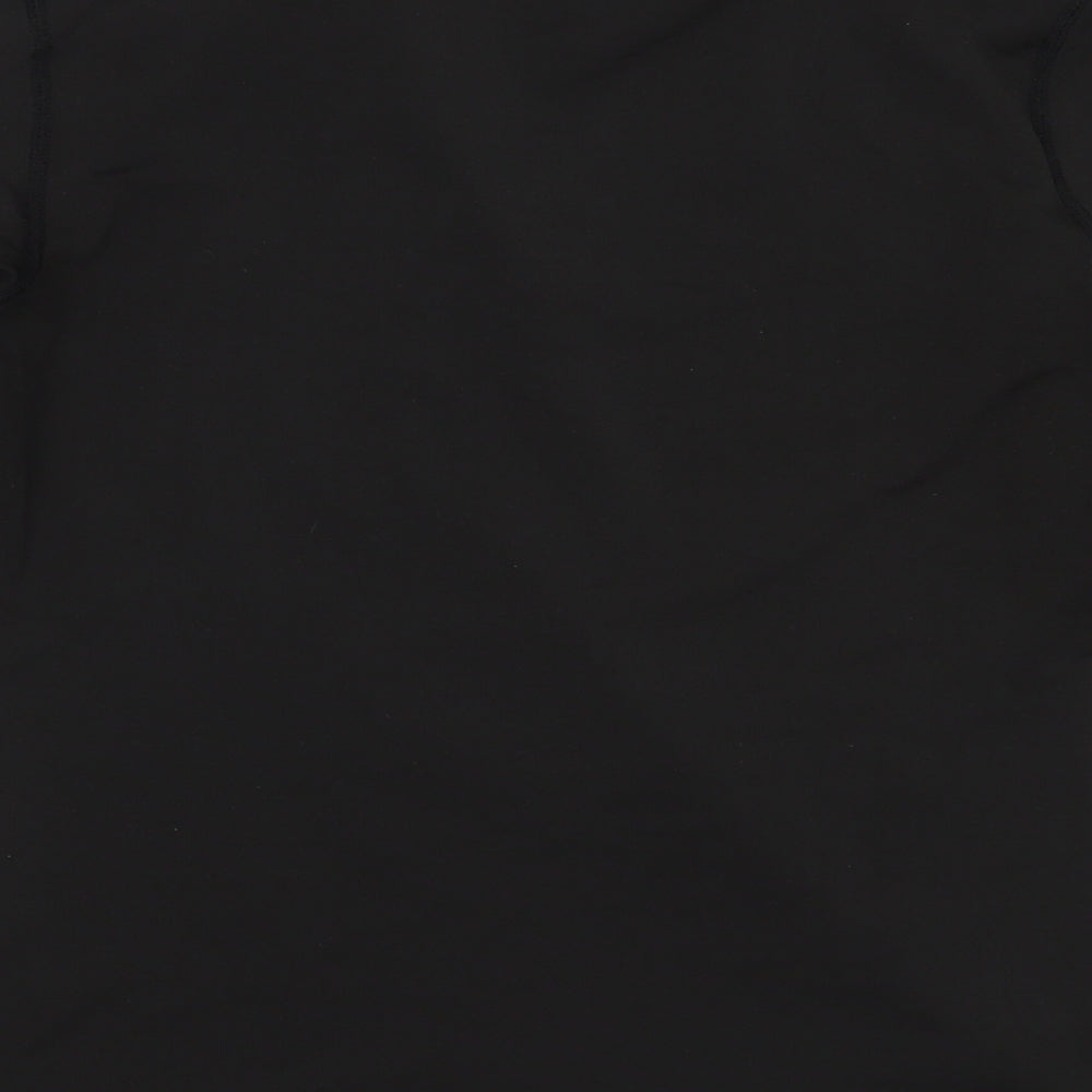 PRETTYLITTLETHING Womens Black  Polyester Henley Sweatshirt Size M