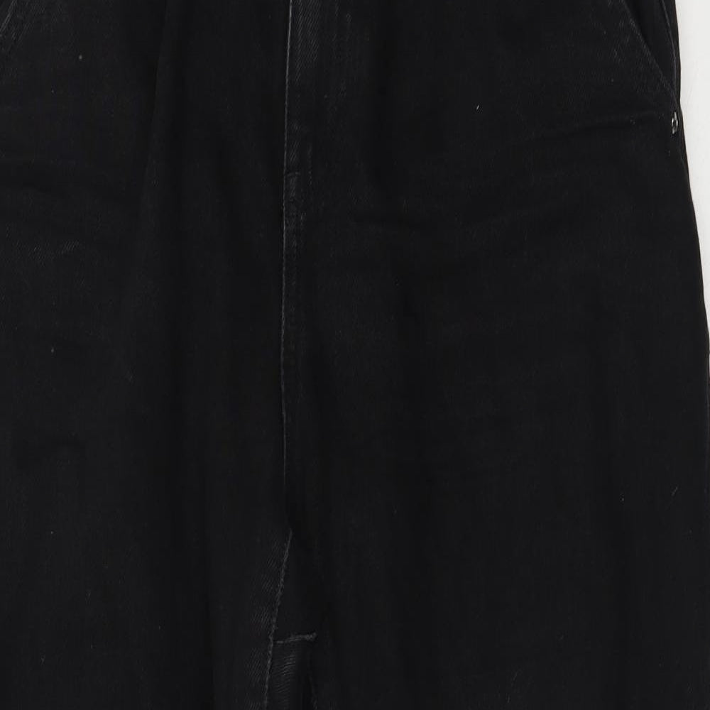 Zara Womens Black  Cotton Mom Jeans Size 42 L27 in Regular