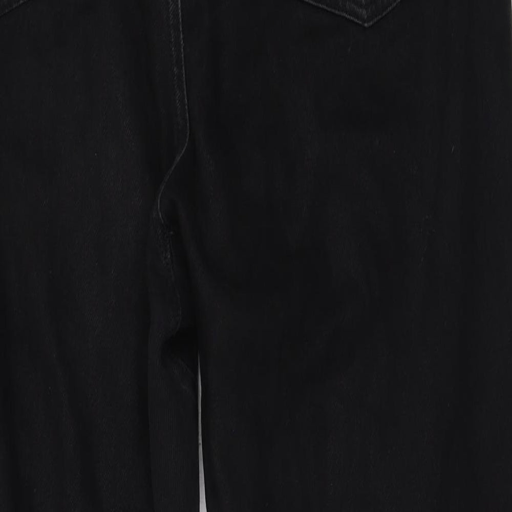 Zara Womens Black  Cotton Mom Jeans Size 42 L27 in Regular