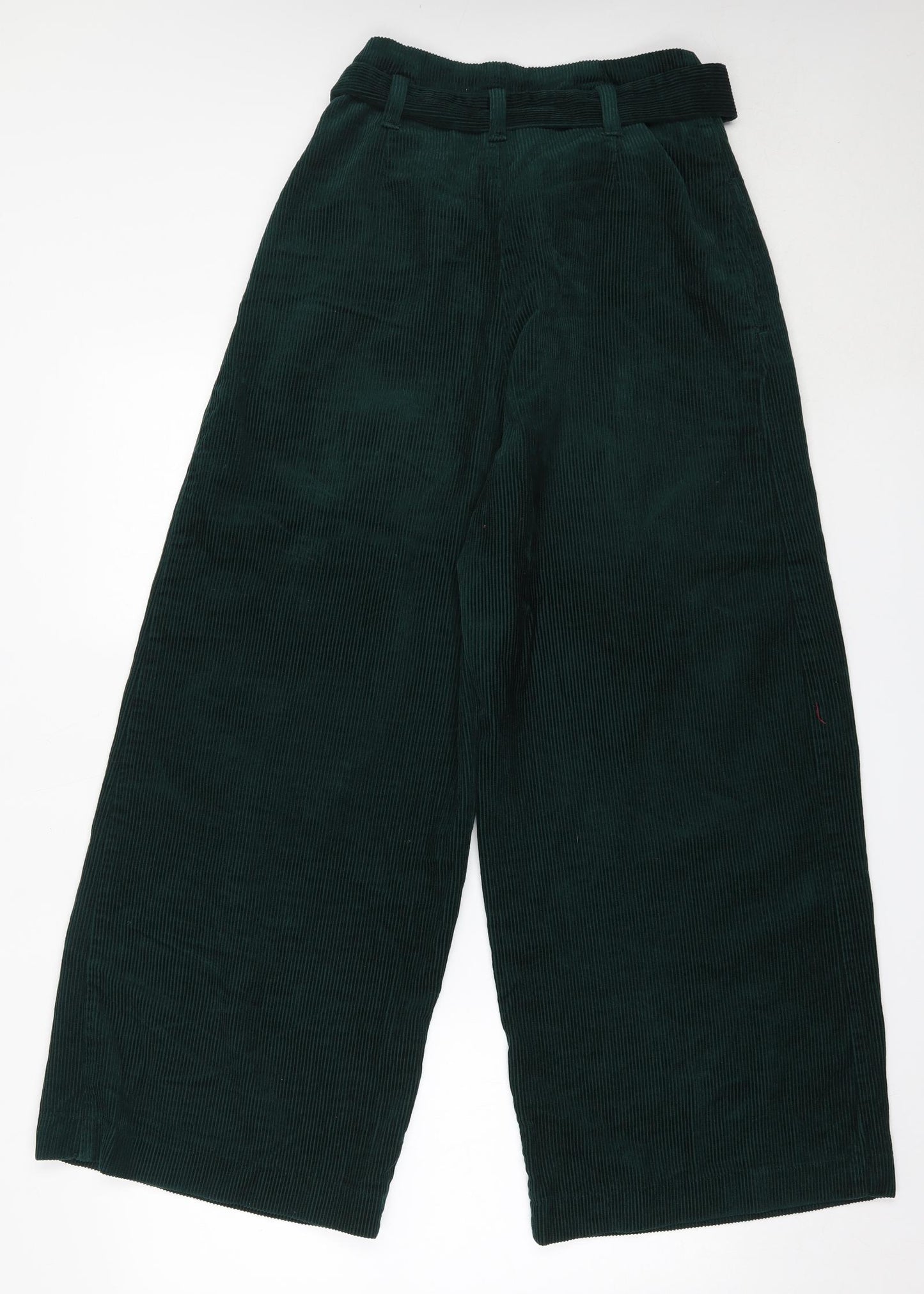 Primark Womens Green  Cotton Trousers  Size 10 L28.5 in Regular
