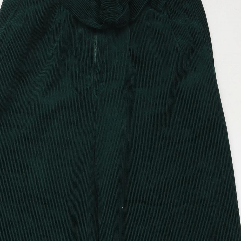 Primark Womens Green  Cotton Trousers  Size 10 L28.5 in Regular