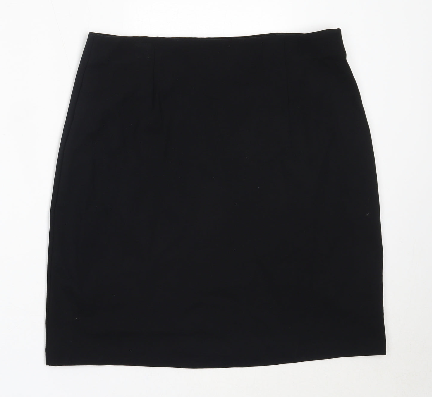 Marks and Spencer Womens Black  Viscose Mini Skirt Size 14