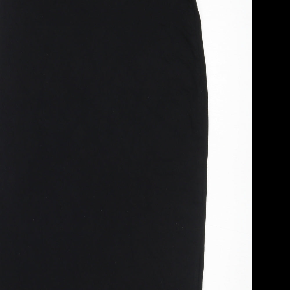 Dorothy Perkins Womens Black  Viscose Straight & Pencil Skirt Size 6
