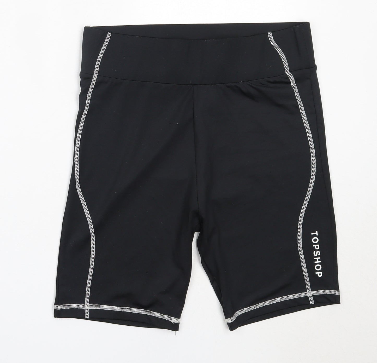 Topshop Womens Black  Polyester Compression Shorts Size M  Regular