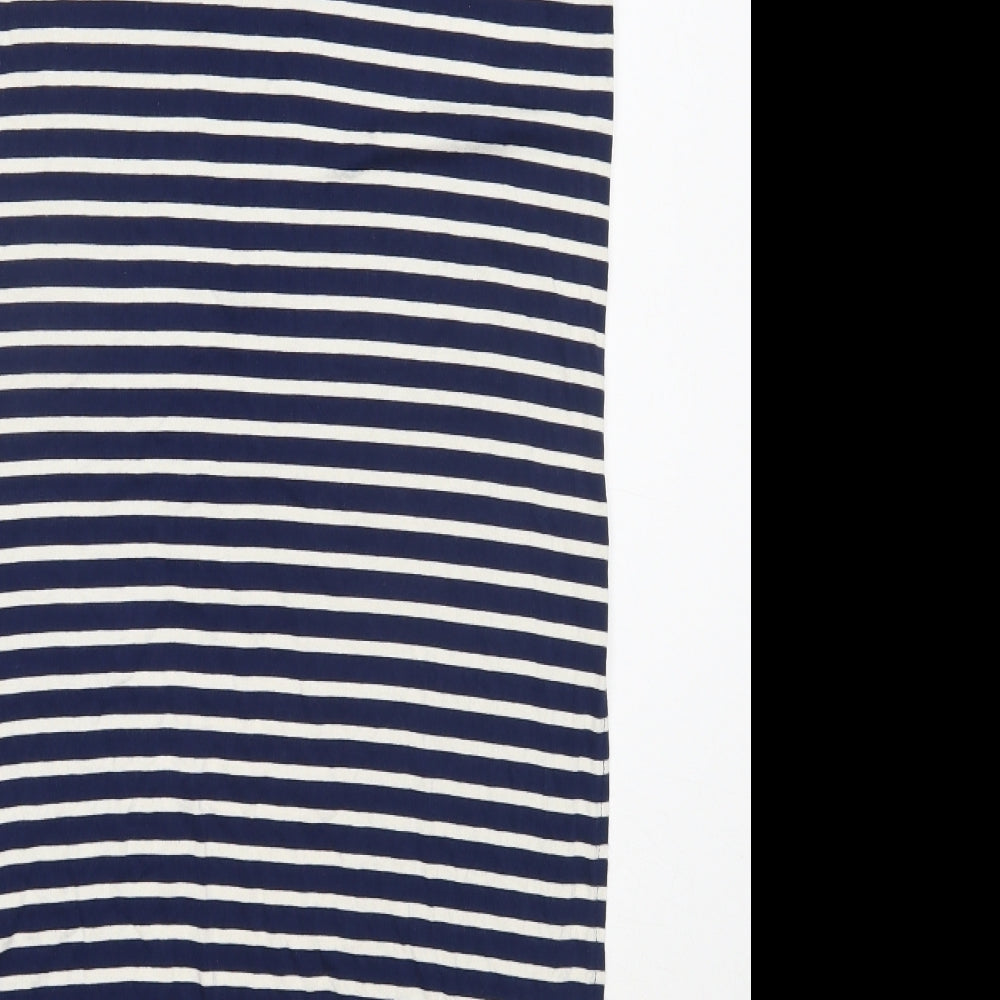 Dorothy Perkins Womens Blue Striped Viscose Maxi Skirt Size 8