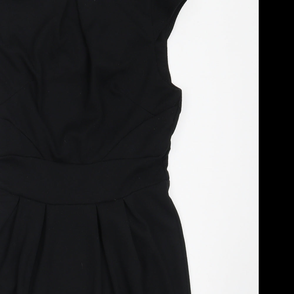 Dorothy Perkins Womens Black  Polyester Shift  Size 12  Round Neck