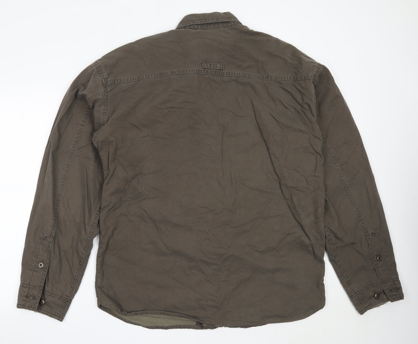 Columbia Mens Brown  Cotton  Button-Up Size XL Collared