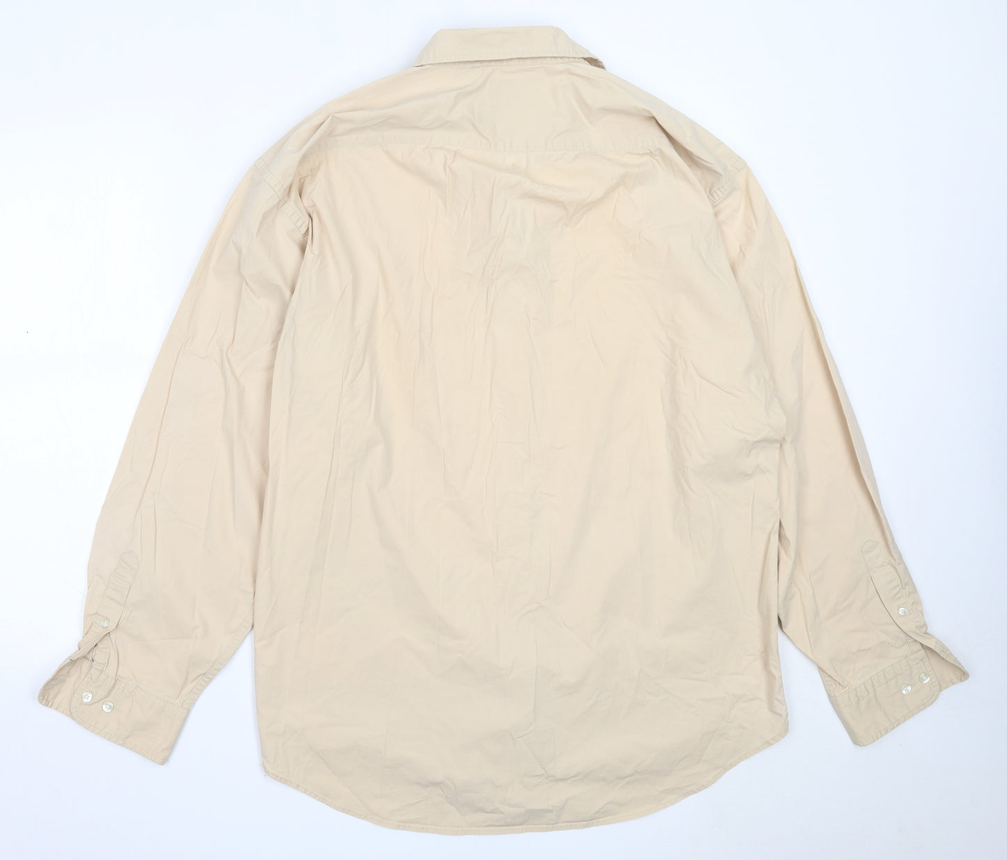 Gap Mens Beige  Cotton  Button-Up Size 2XL Collared