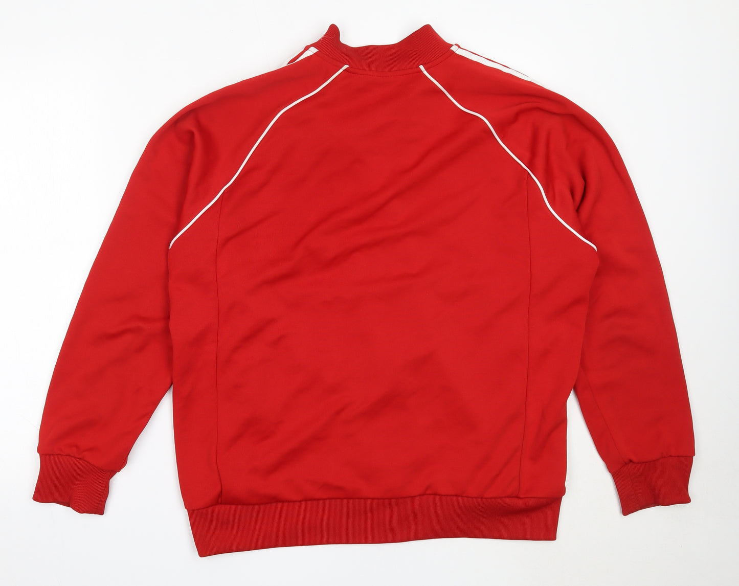 adidas Mens Red  Polyester Full Zip Sweatshirt Size XL