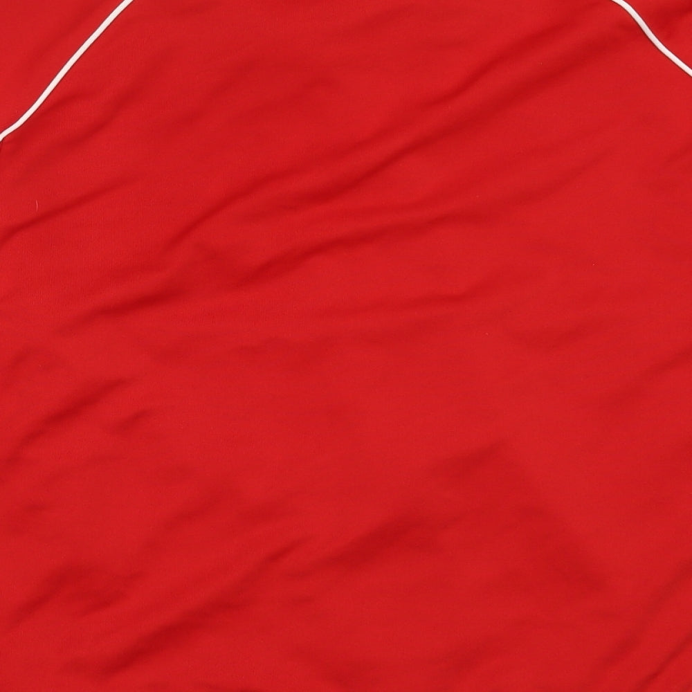 adidas Mens Red  Polyester Full Zip Sweatshirt Size XL
