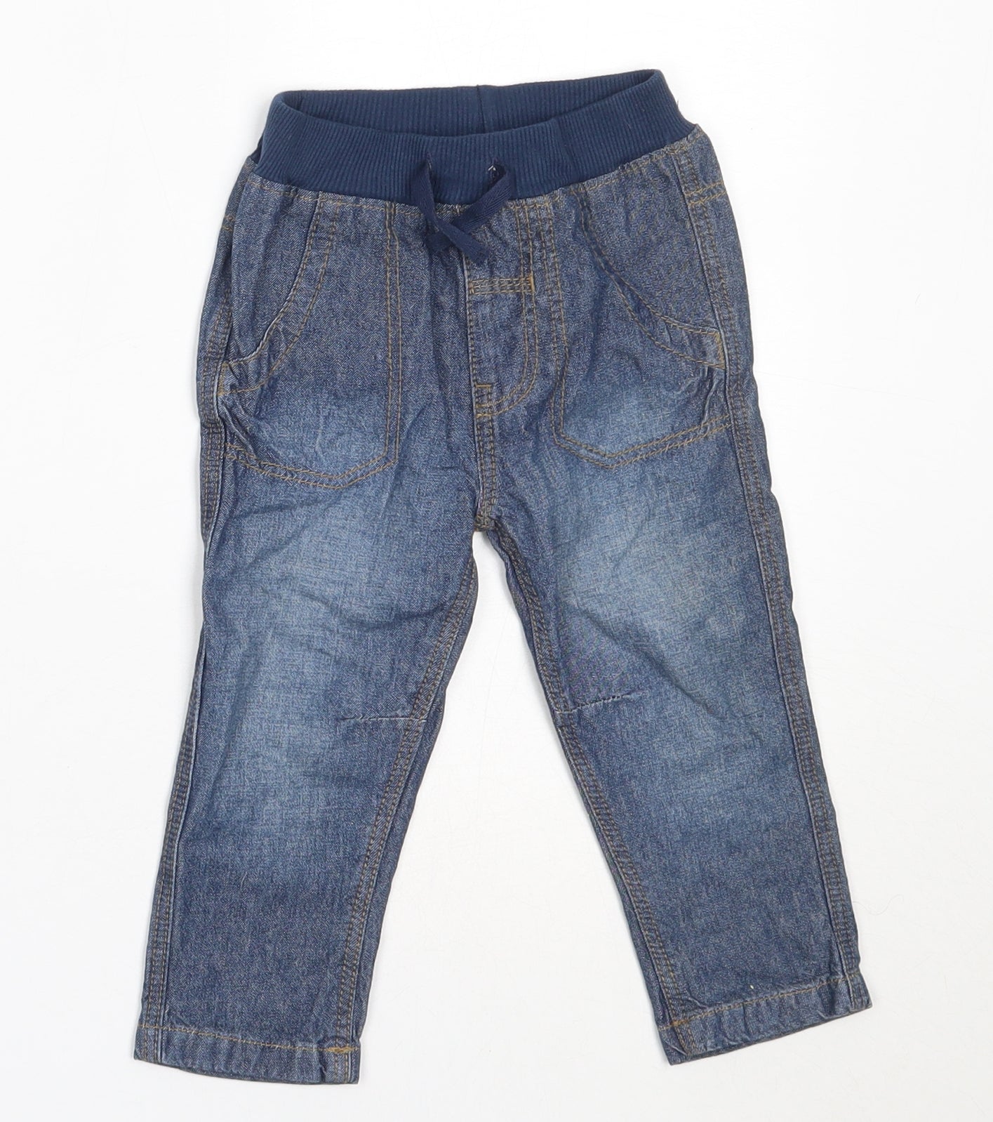 George Boys Blue  Cotton Capri Jeans Size 9-12 Months
