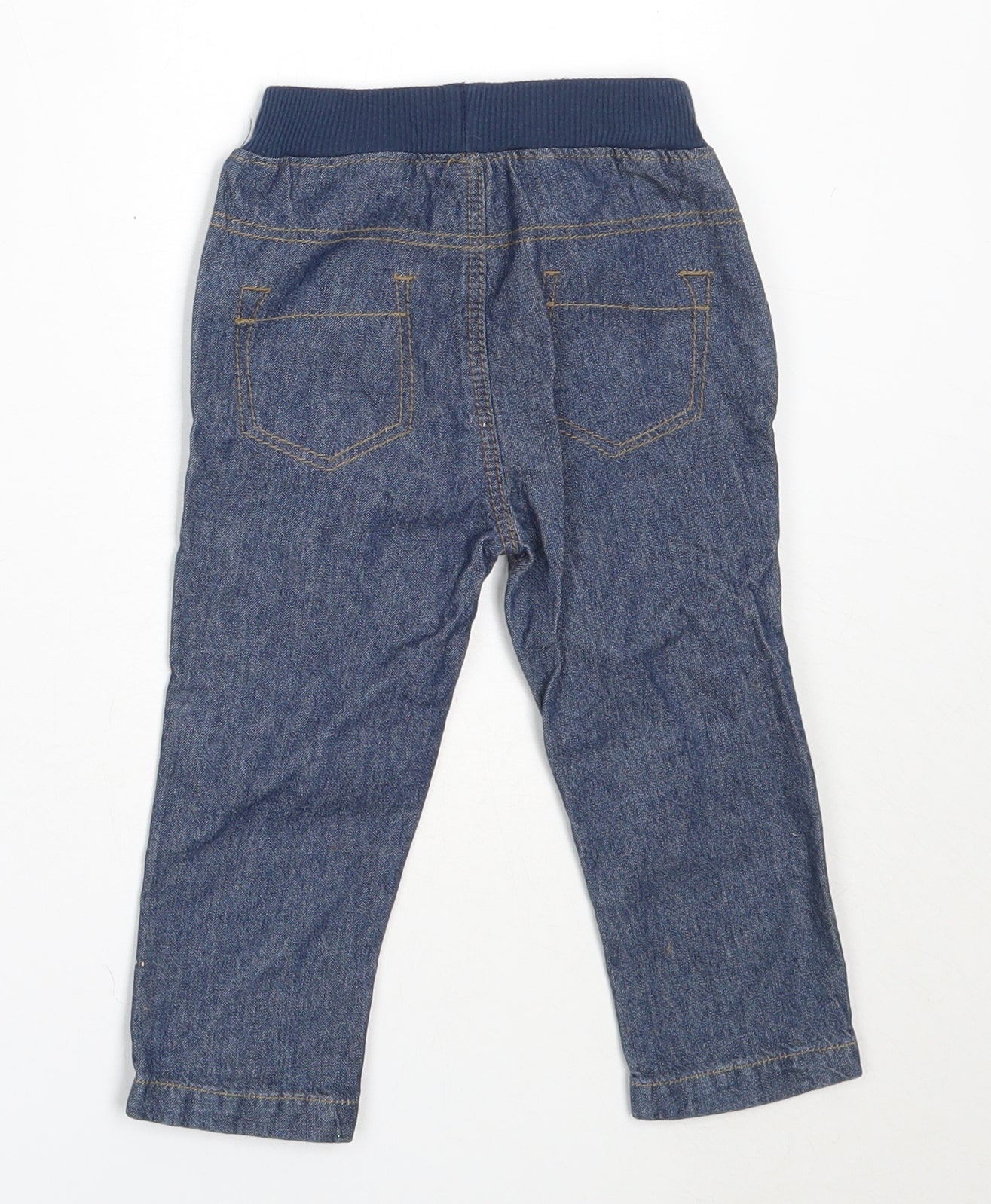 George Boys Blue  Cotton Capri Jeans Size 9-12 Months