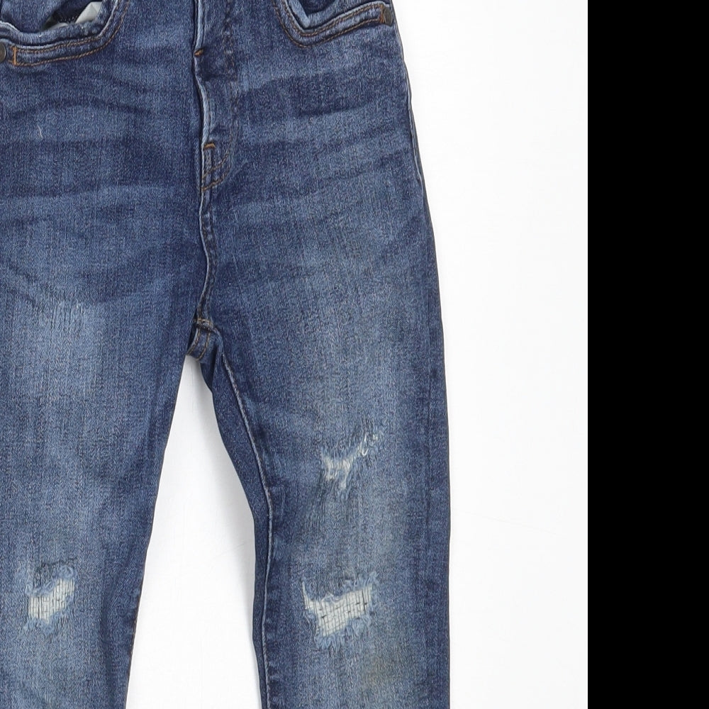 George Boys Blue  Cotton Straight Jeans Size 4-5 Years  Regular
