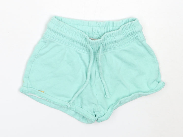 NEXT Girls Green Cotton Hot Pants Shorts Size 4 Years Regular