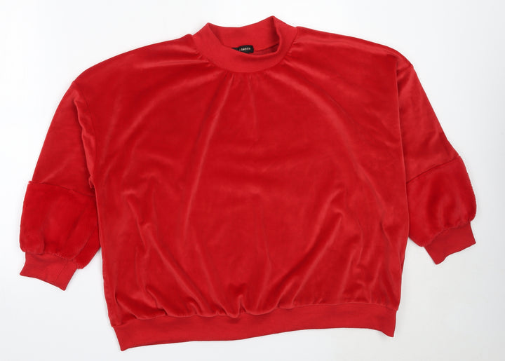 QED London Womens Red Polyester Pullover Sweatshirt Size L