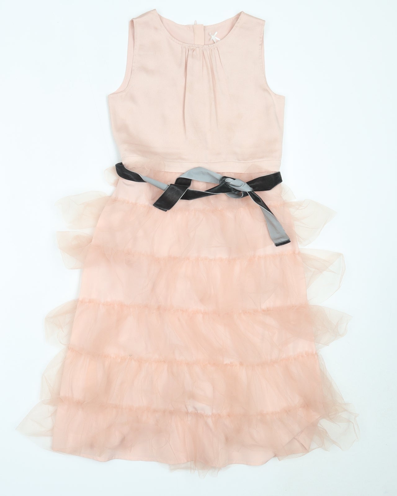 NEXT Girls Pink  Polyester Fit & Flare  Size 8 Years  Round Neck