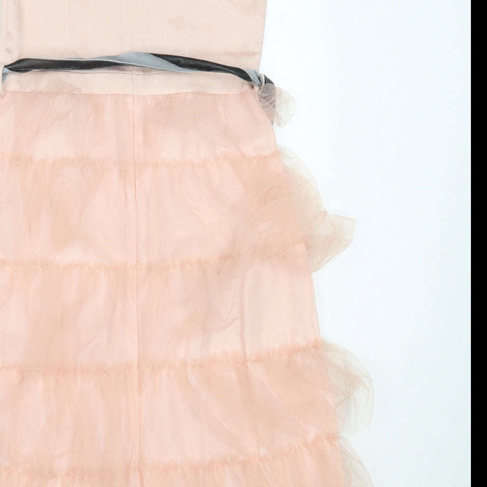 NEXT Girls Pink  Polyester Fit & Flare  Size 8 Years  Round Neck