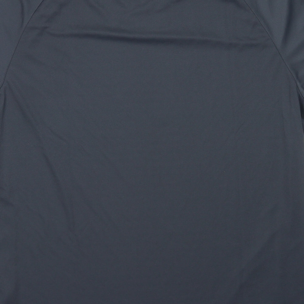 Hummel Mens Grey  Polyester Basic T-Shirt Size 2XL V-Neck