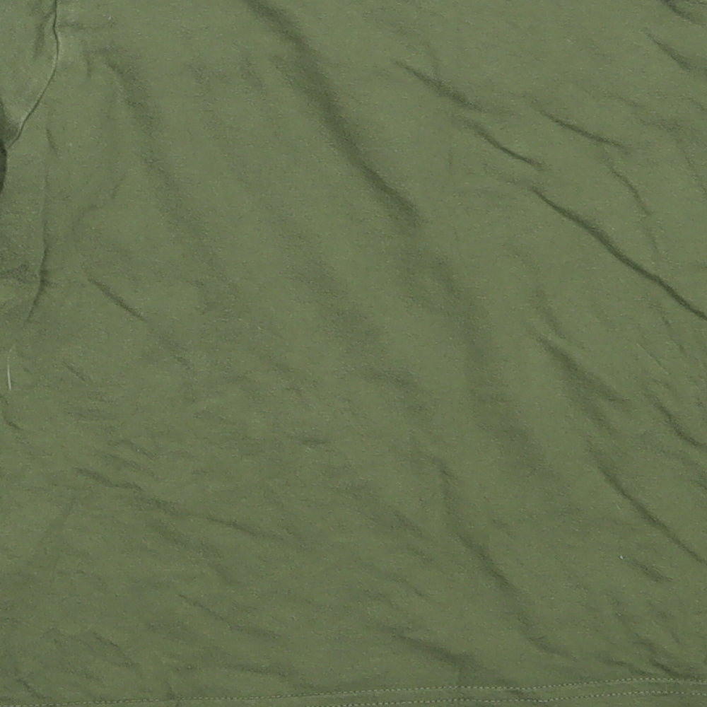 Primark Boys Green  Cotton Basic T-Shirt Size 6-7 Years Round Neck