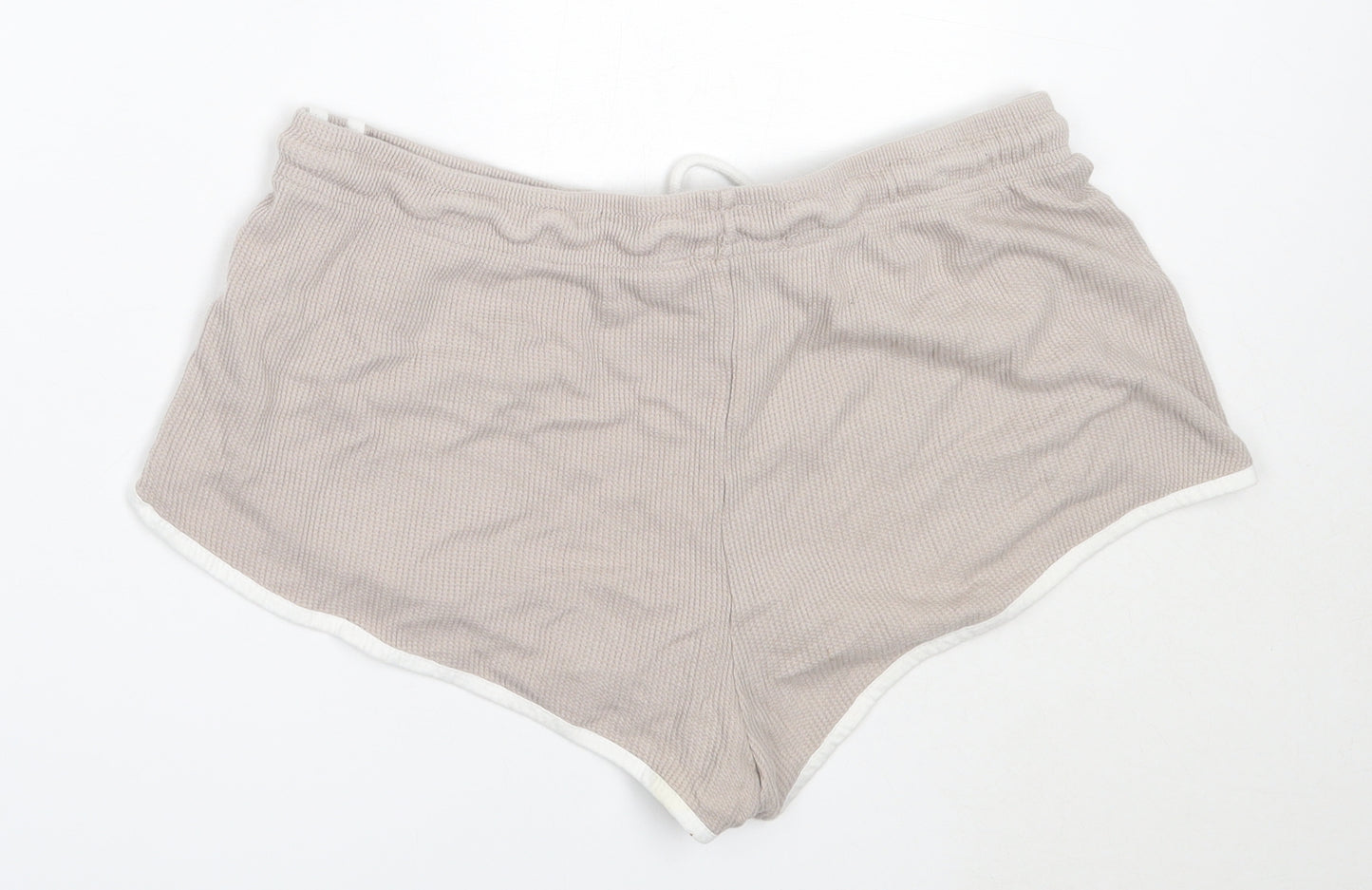 Primark Womens Beige  Cotton Hot Pants Shorts Size M  Regular