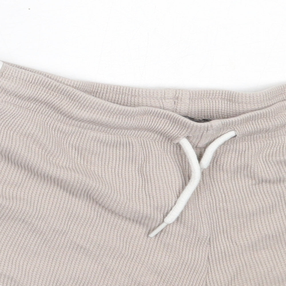 Primark Womens Beige  Cotton Hot Pants Shorts Size M  Regular