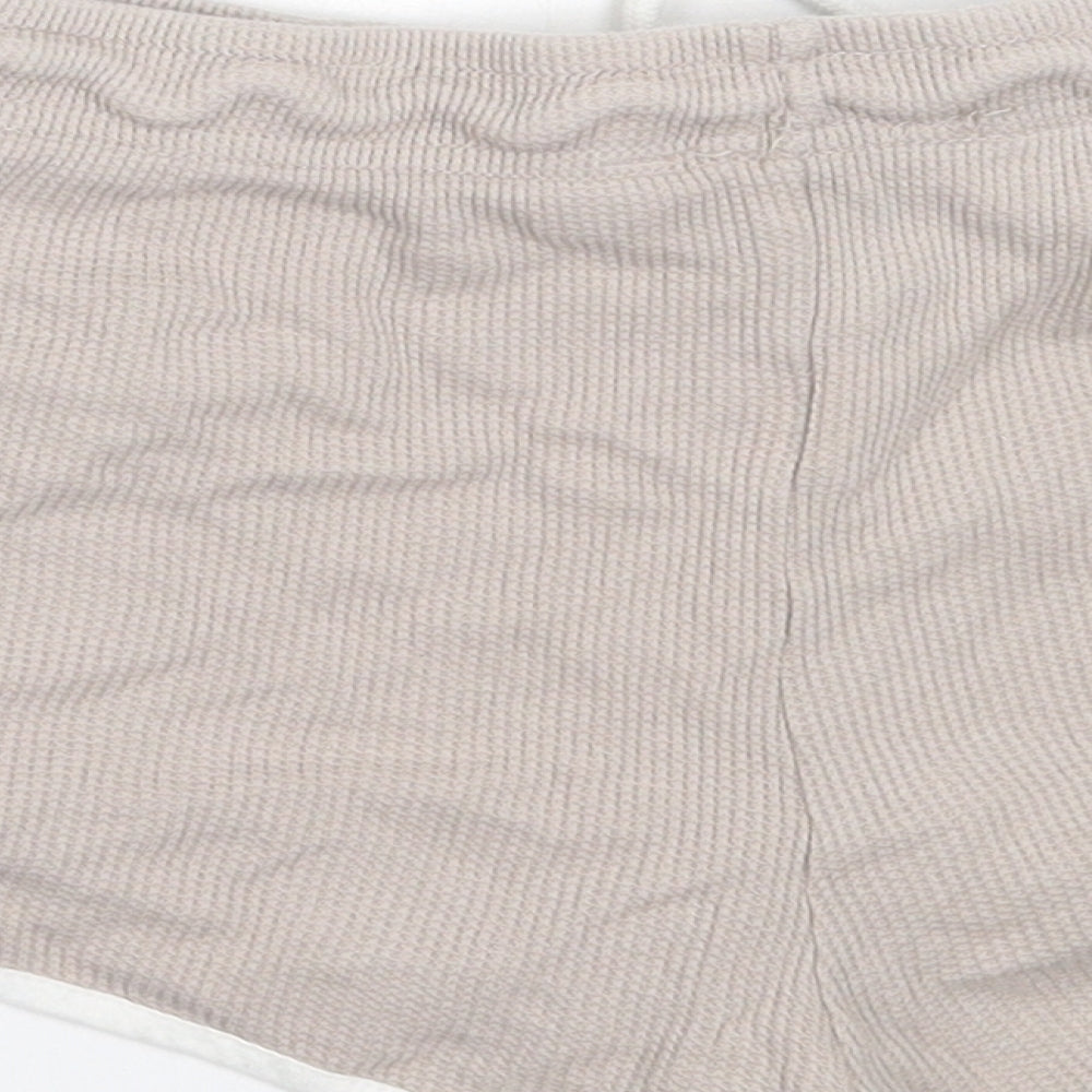 Primark Womens Beige  Cotton Hot Pants Shorts Size M  Regular