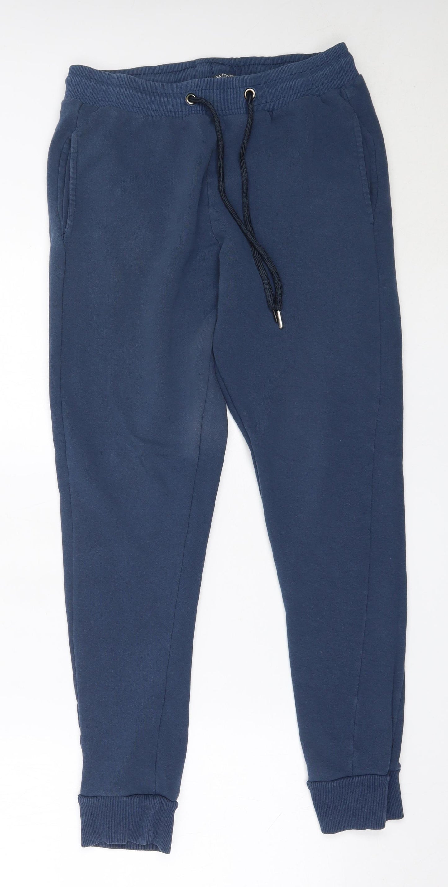 Primark Mens Blue  Cotton Jogger Trousers Size M L29 in Regular