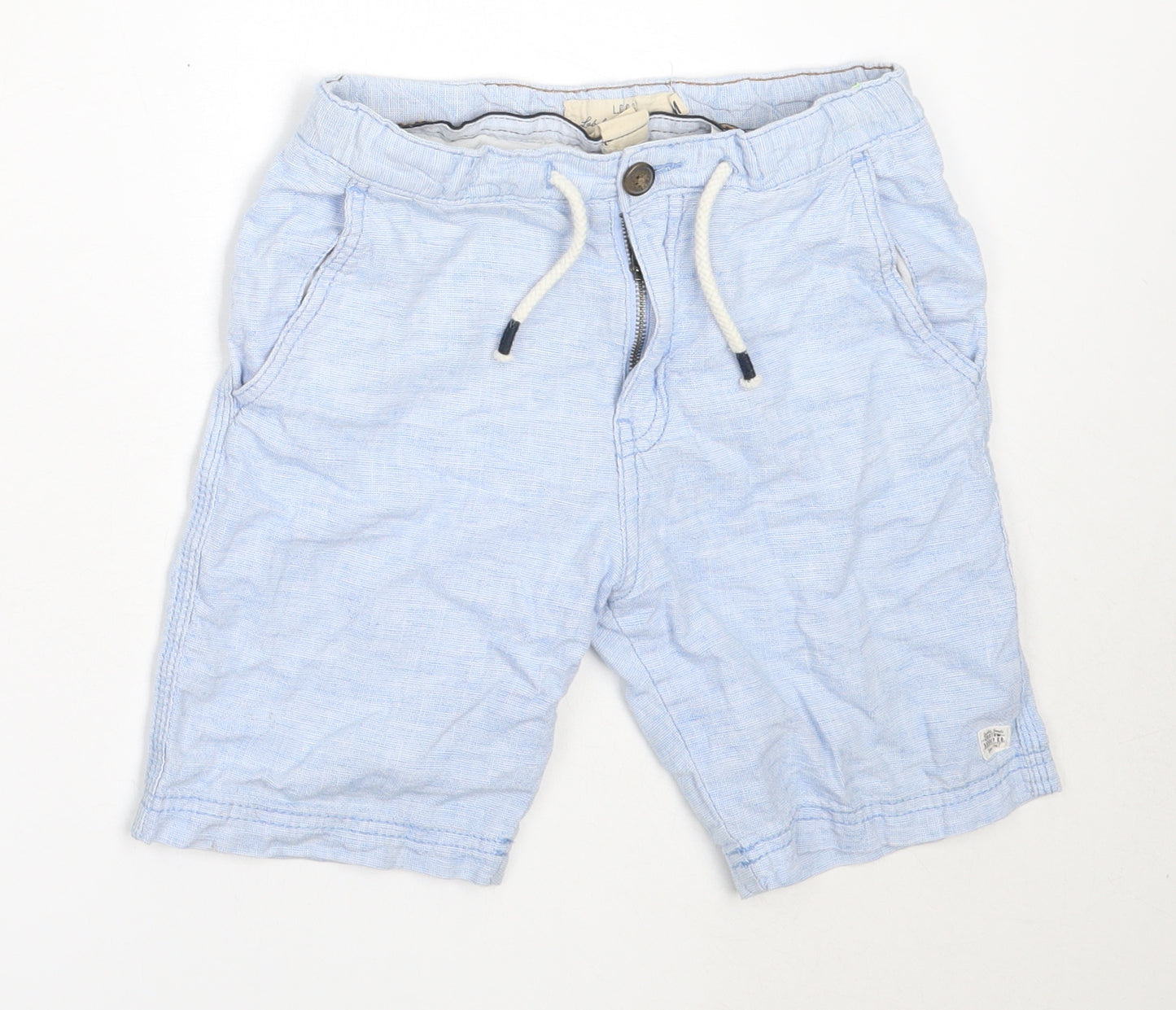 H&M Boys Blue  Cotton Chino Shorts Size 8-9 Years  Regular