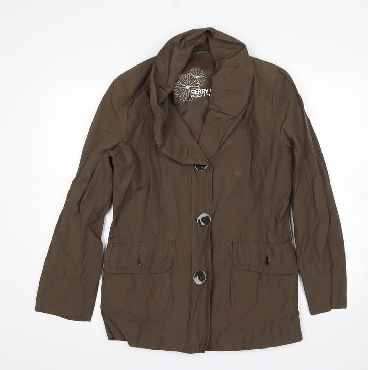 Gerry Weber Womens Green Overcoat Coat Size 12
