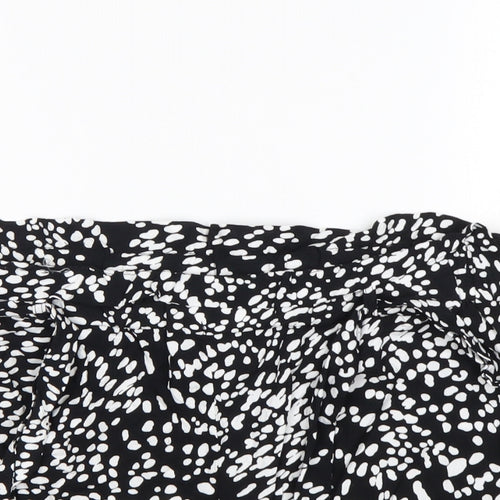 JEFF&CO Womens Multicoloured Animal Print Viscose Paperbag Shorts Size 12 L3 in Regular