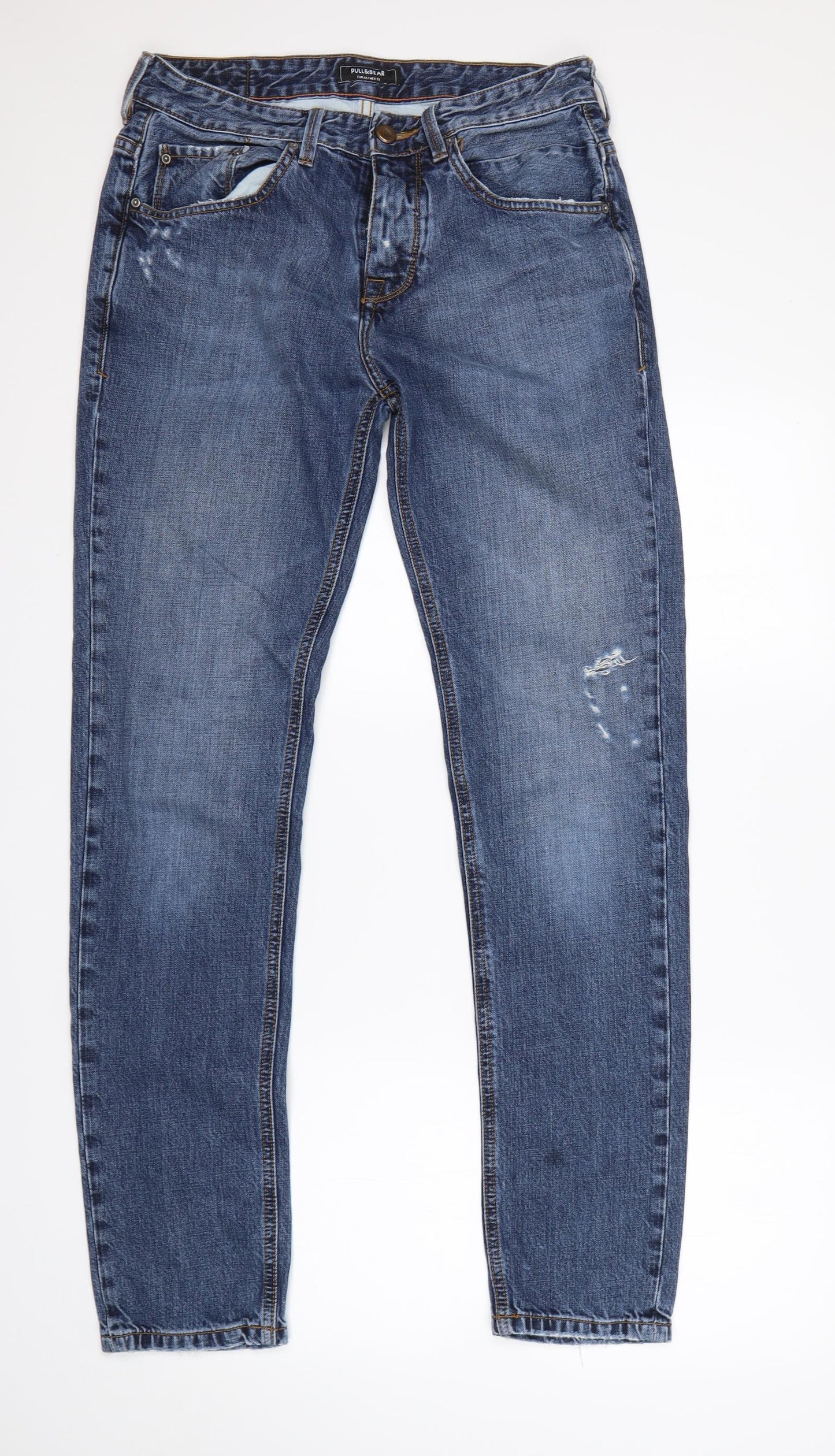 Pull&Bear Mens Blue   Straight Jeans Size 32 L32 in Regular