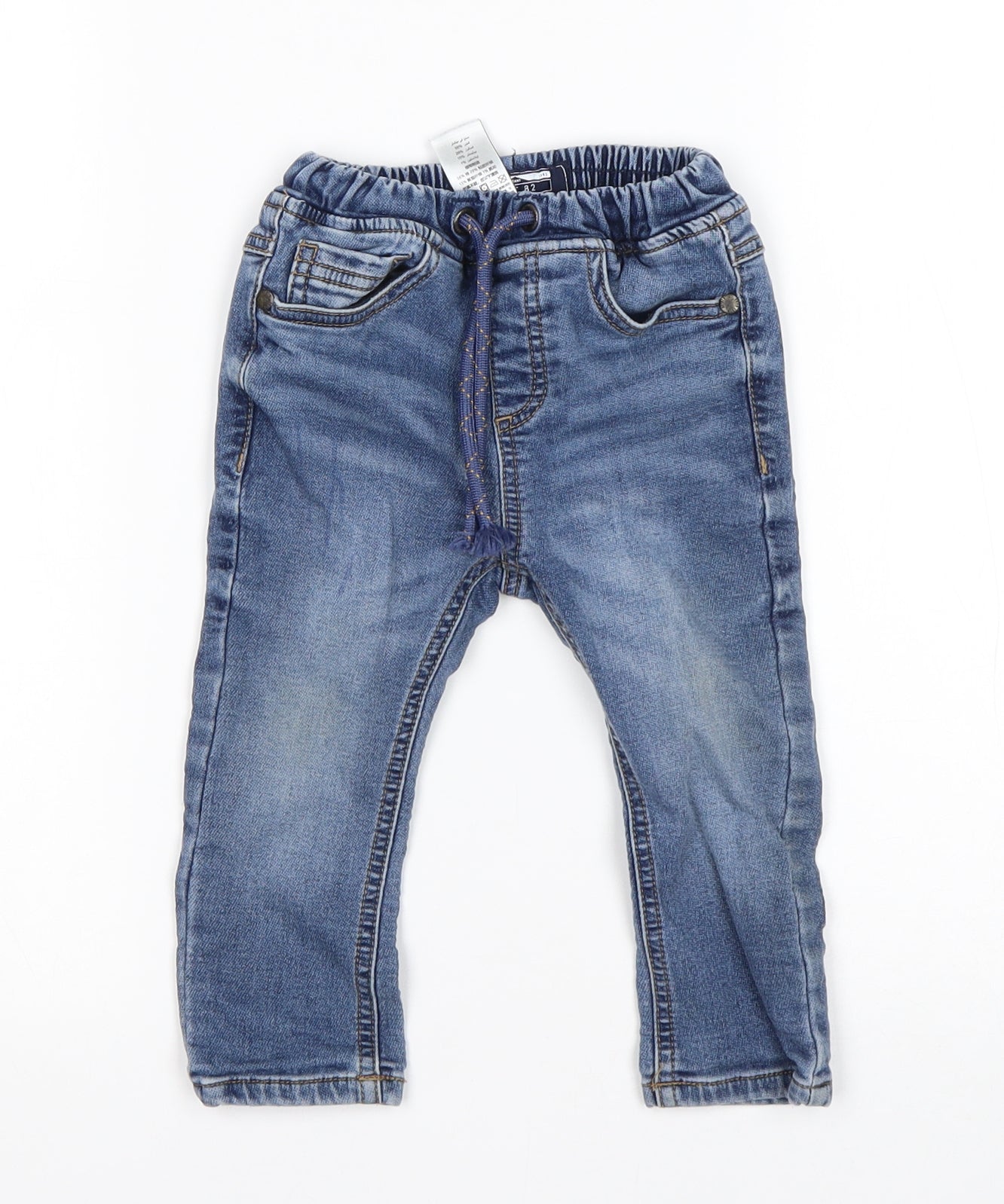 NEXT Boys Blue  Cotton Capri Jeans Size 12-18 Months