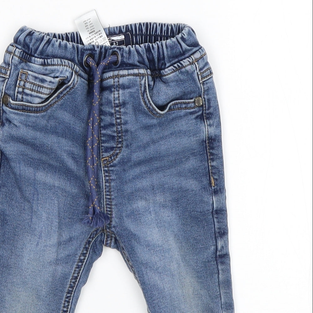 NEXT Boys Blue  Cotton Capri Jeans Size 12-18 Months