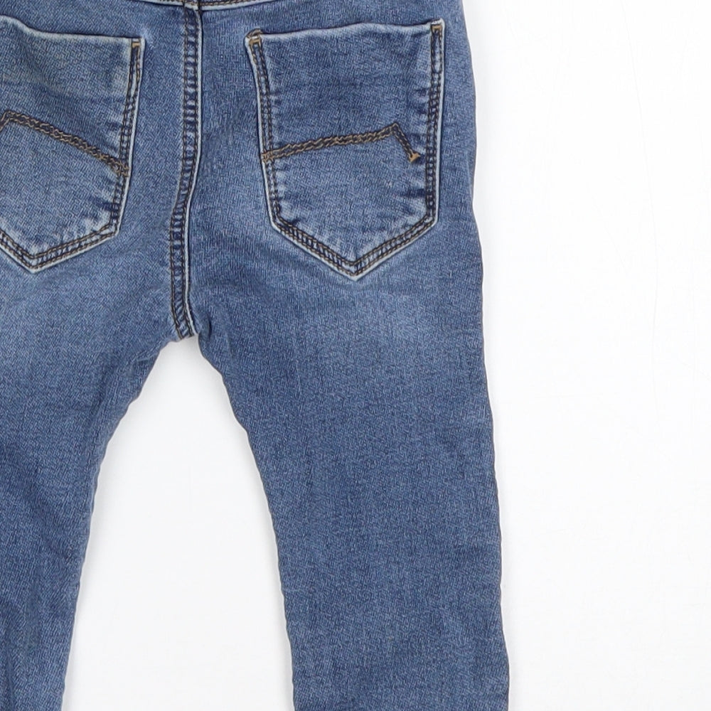 NEXT Boys Blue  Cotton Capri Jeans Size 12-18 Months