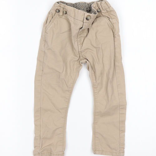 Matalan Boys Beige  Cotton Capri Trousers Size 12-18 Months