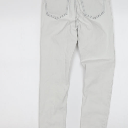 Primark Womens White  Cotton Skinny Jeans Size 8 L26 in Regular
