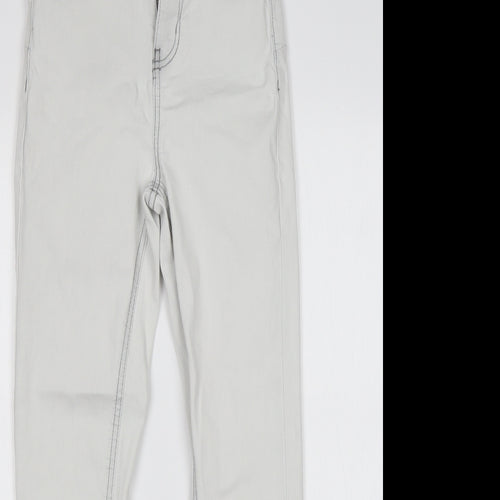 Primark Womens White  Cotton Skinny Jeans Size 8 L26 in Regular