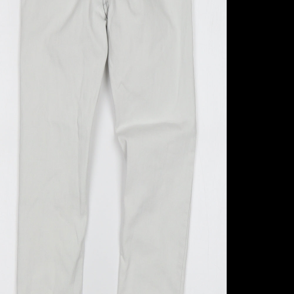 Primark Womens White  Cotton Skinny Jeans Size 8 L26 in Regular