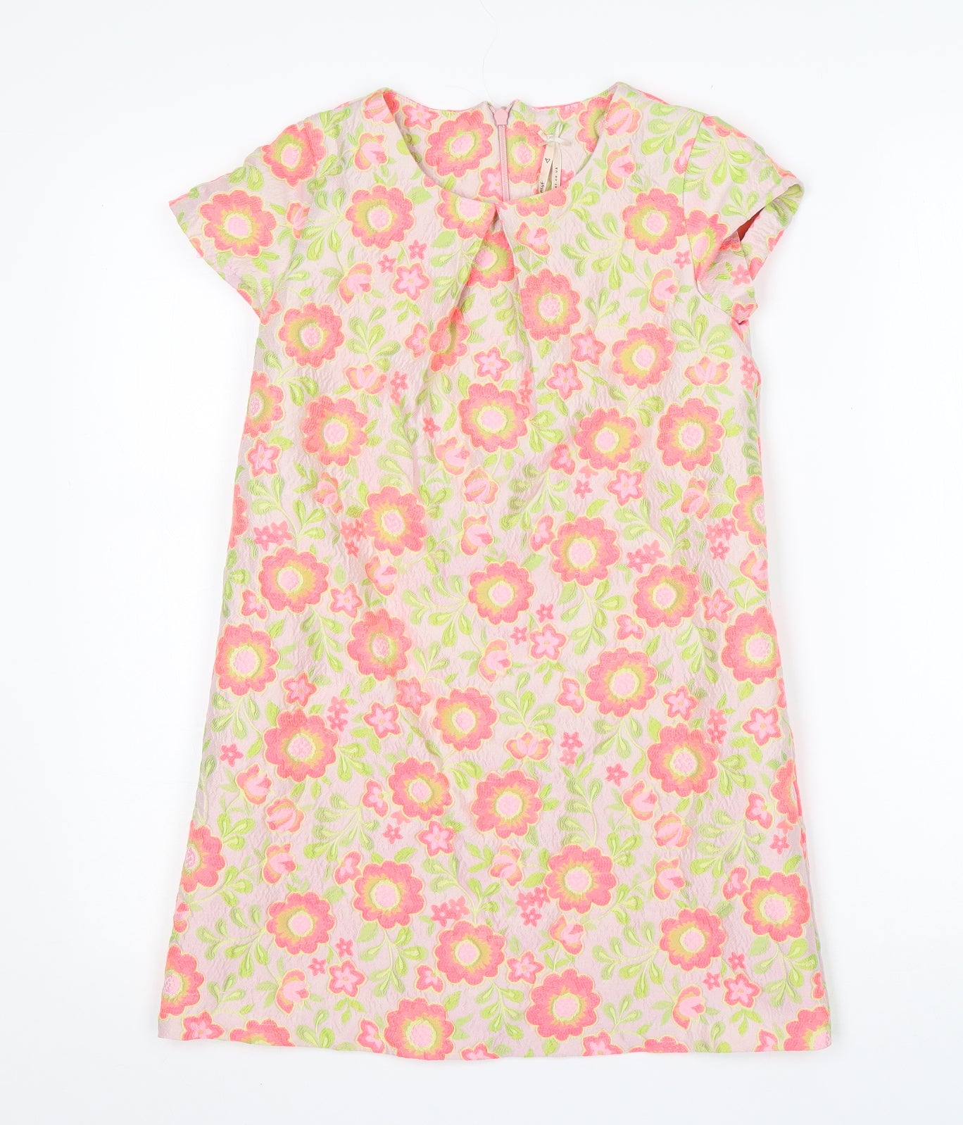 NEXT Girls Multicoloured Floral Polyester A-Line  Size 9 Years  Round Neck