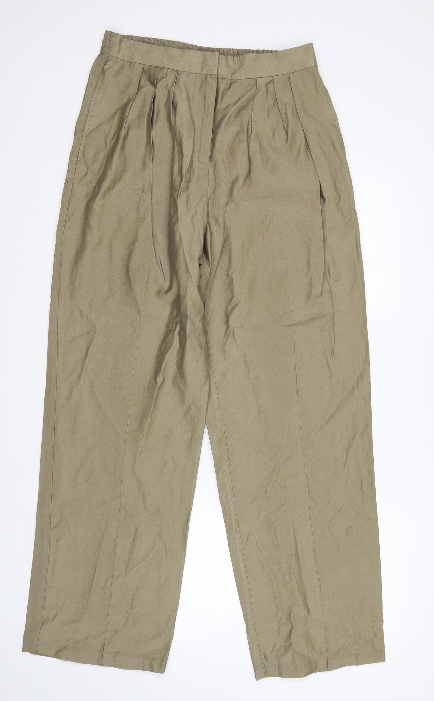 Primark Womens Green  Viscose Chino Trousers Size 14 L30 in Regular