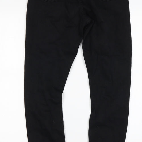 PRETTYLITTLETHING Womens Black  Cotton Skinny Jeans Size 8 L29 in Regular