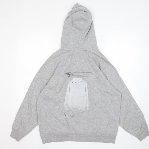 Zara Womens Green  Cotton Pullover Hoodie Size S