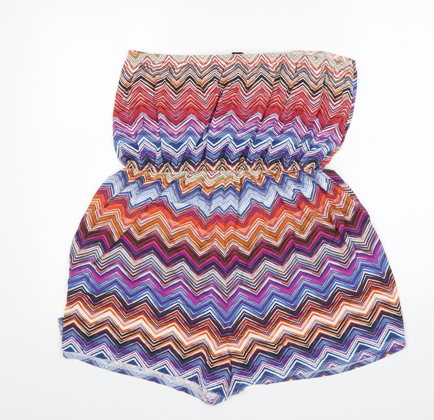 George Womens Multicoloured Striped Viscose Playsuit One-Piece Size L L4 in