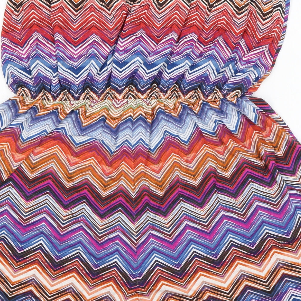 George Womens Multicoloured Striped Viscose Playsuit One-Piece Size L L4 in